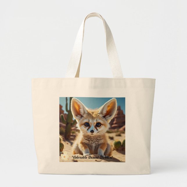 Grand Tote Bag "Fennec Fox Style" (Devant)