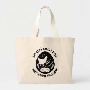 Grand Tote Bag Ferme tendance OEufs frais bio de poulet Cadeau