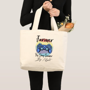 Grand Tote Bag Fermier Par Joueur De Jour Par Nuit