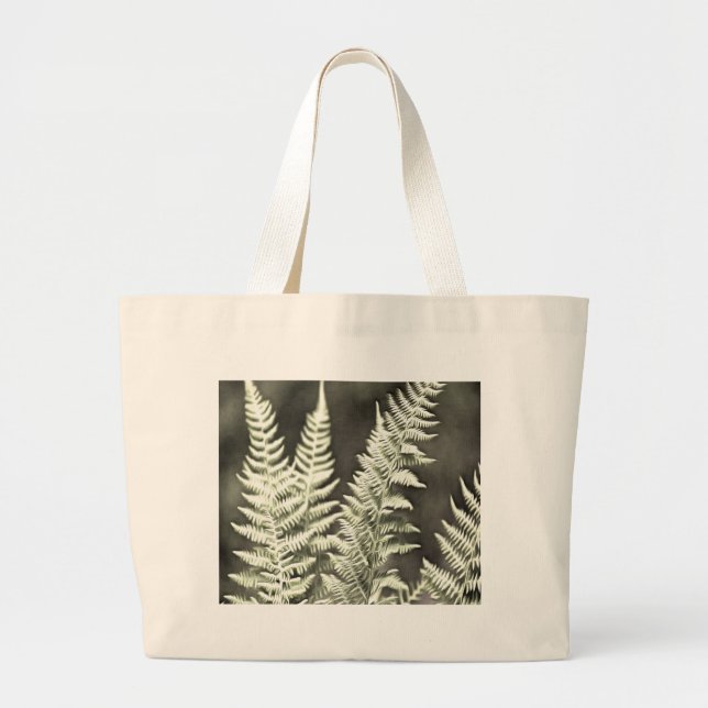 Grand Tote Bag Fern Artistic Abstrait (Devant)