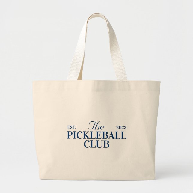Grand Tote Bag Fête à thème du Pickleball (Devant)