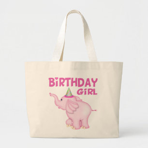 Grand Tote Bag Fête d'anniversaire des Eléphants filles