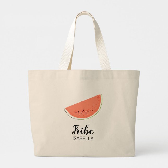 Grand Tote Bag Fête de mariage pastèque  (Dos)