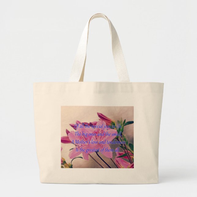 Grand Tote Bag Fête des mères - Joie spéciale (Devant)