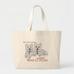 Grand Tote Bag Fête des mères West Highland Terriers