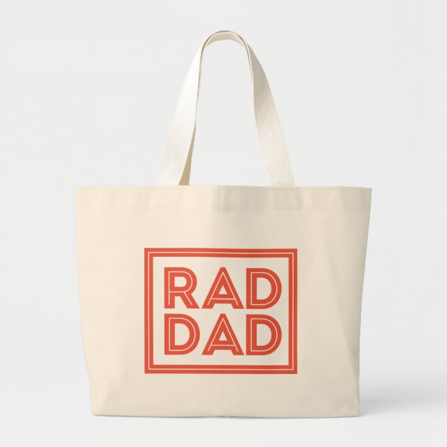 Grand Tote Bag fête des pères - Rad Papa (Devant)