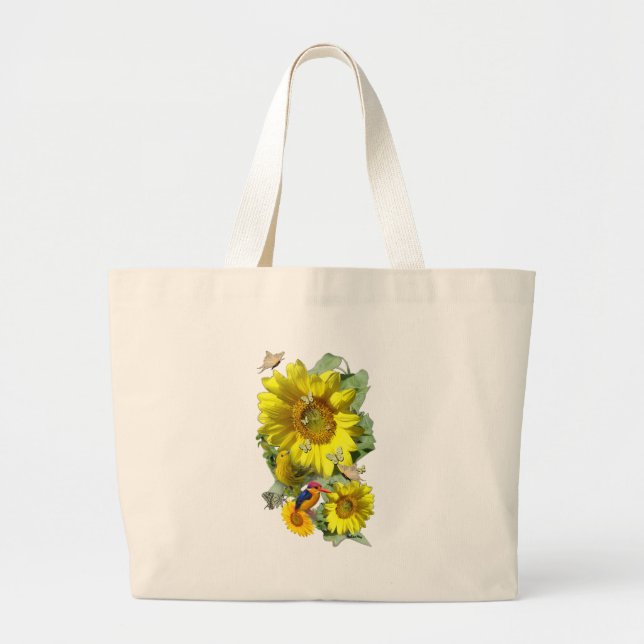 Grand Tote Bag fête du tournesol (Devant)