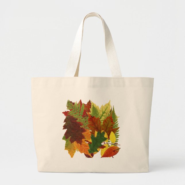 GRAND TOTE BAG FEUILLE D'AUTOMNE (Devant)
