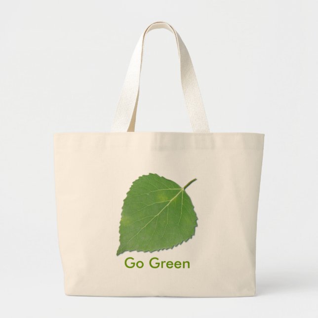 Grand Tote Bag Feuille EcoBag d'Aspen (Devant)
