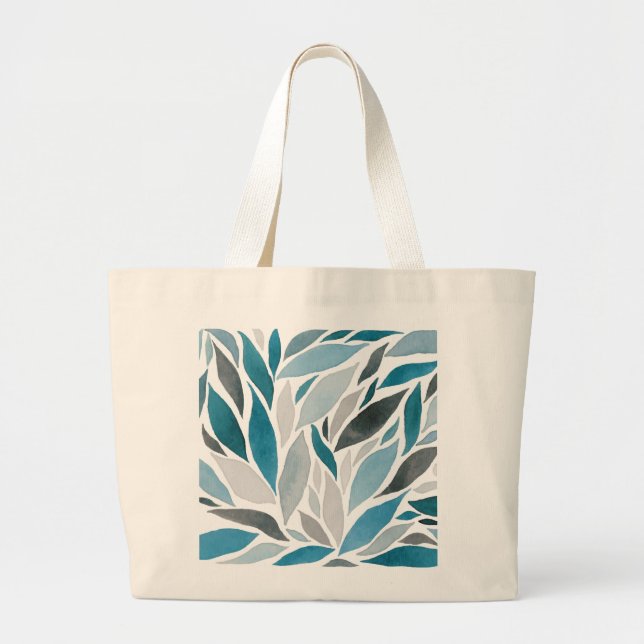 Grand Tote Bag feuilles d'arbre (Devant)