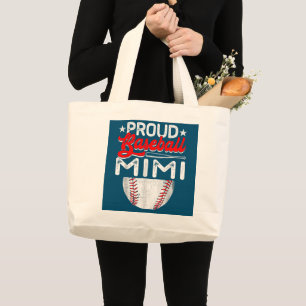 Grand Tote Bag Fier Baseball Mimi Fête des Mères Sport Lover Mama