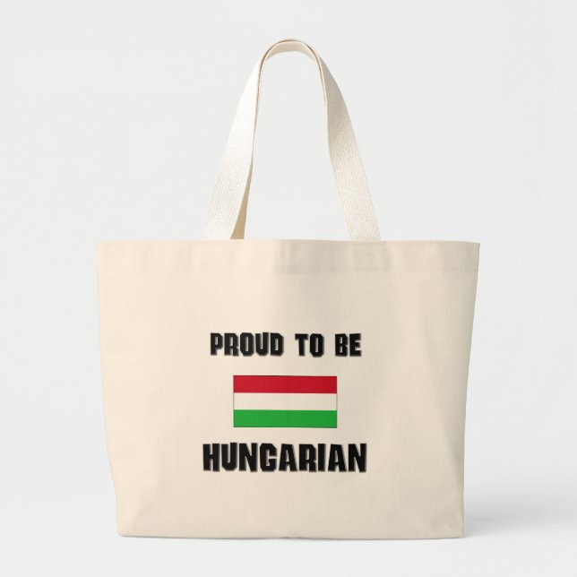 Grand Tote Bag Fier d'être HONGROIS (Devant)