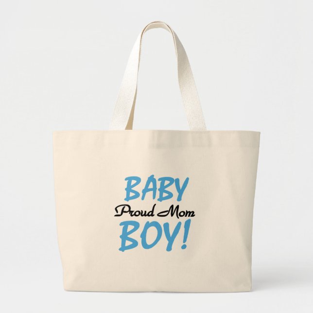 Grand Tote Bag Fier maman Baby Boy Tshirts et cadeaux (Devant)