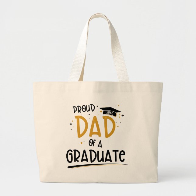 Grand Tote Bag Fier papa d'un diplômé (Devant)