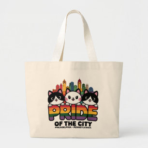 Grand Tote Bag Fierté de Philadelphie City Pennsylvanie USA Rainb