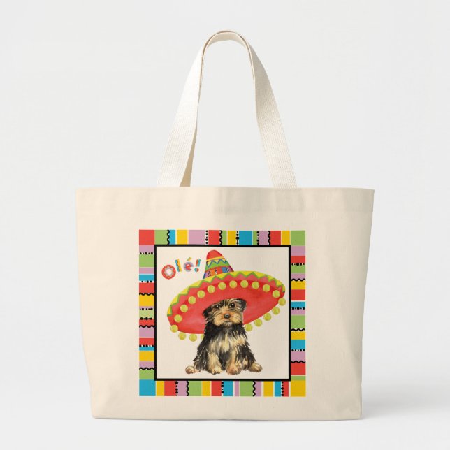 Grand Tote Bag Fiesta Yorkie (Devant)