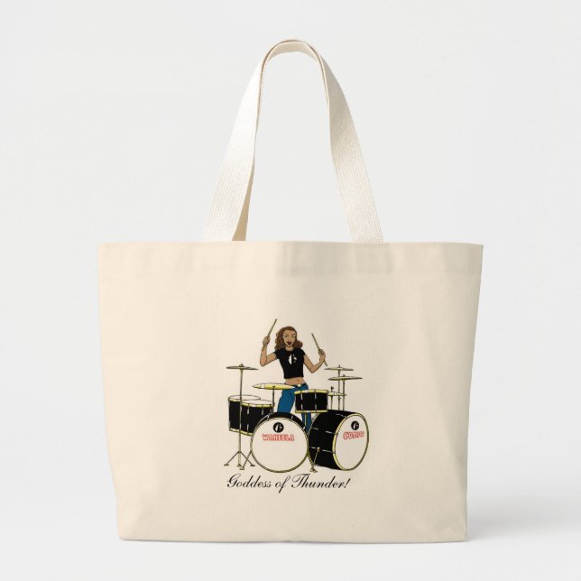 Grand Tote Bag Fille de batteur de Waheela (Devant)