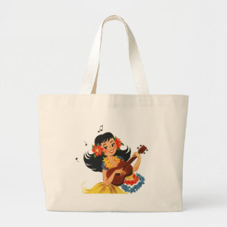 Grand Tote Bag Fille de danse polynésienne de danse polynésienne