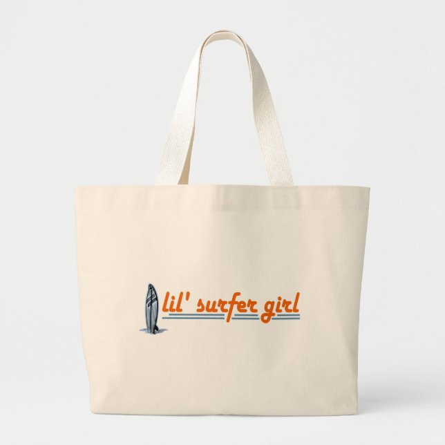 Grand Tote Bag Fille de surfer de Lil (Devant)