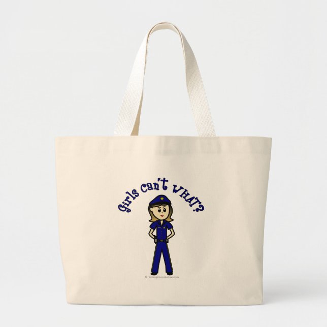 Grand Tote Bag Fille du policier léger (Devant)