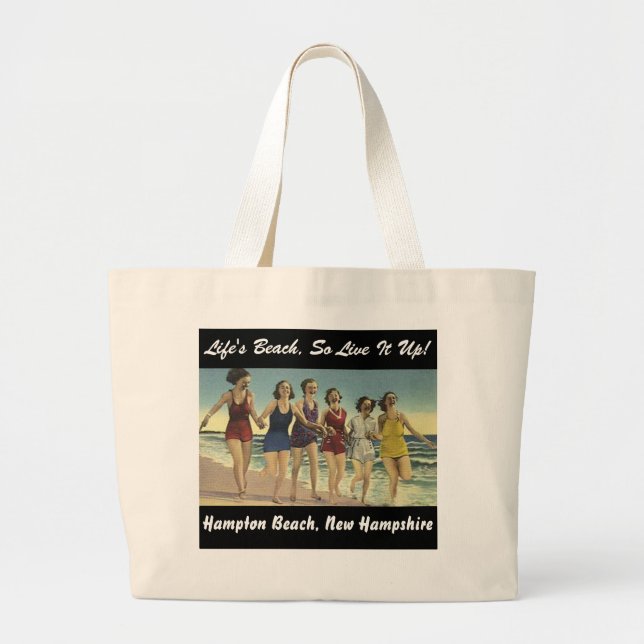 Grand Tote Bag Fille week-end vacances d'été à la plage (Devant)