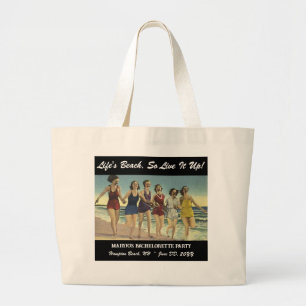 Grand Tote Bag Fille's Weekend Summer Bach Party à la plage
