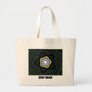 Grand Tote Bag Fin de la guerre (vous pouvez changer les mots)