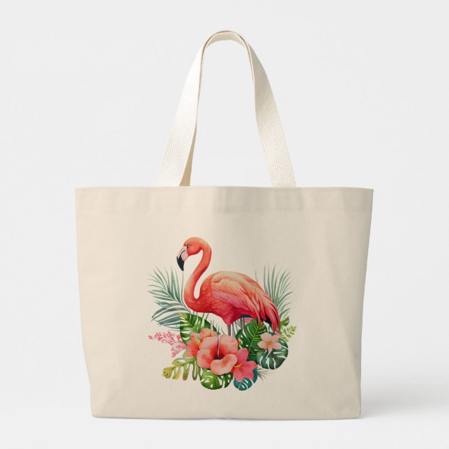 Grand Tote Bag Flamant Rose   (Dos)