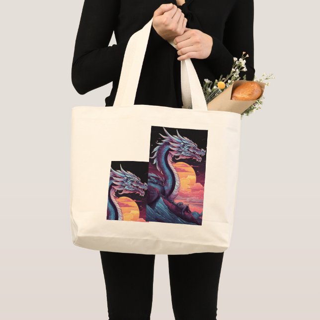 Grand Tote Bag Flames mystiques (Devant (produit))