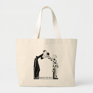 Grand Tote Bag Flapper Art Déco Couple Naughty Mais Nice Fourre-t