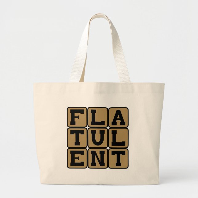 Grand Tote Bag Flatulent, Plein de pets (Devant)