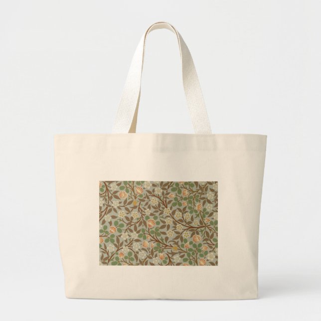 Grand Tote Bag Fleur botanique de trèfle William Morris (Devant)