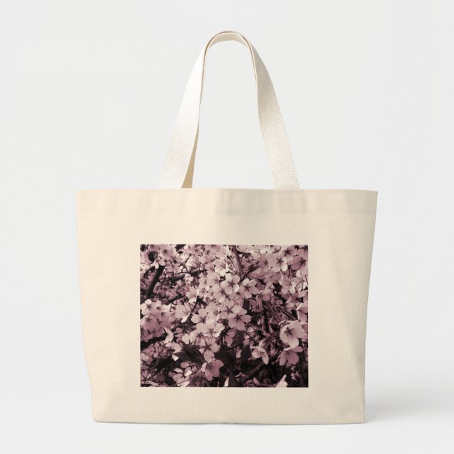 Grand Tote Bag Fleur de cerise (Devant)