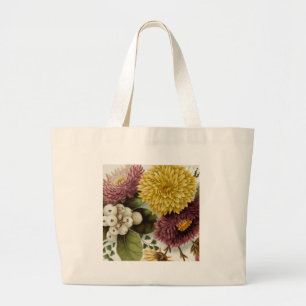 Grand Tote Bag Fleur de chrysanthème mère florale