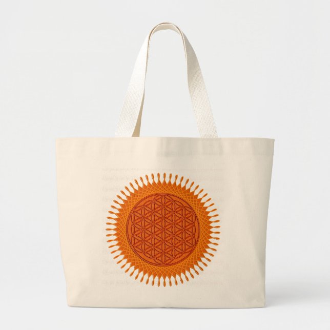 Grand Tote Bag Fleur de design en direct / ensoleillé (Devant)