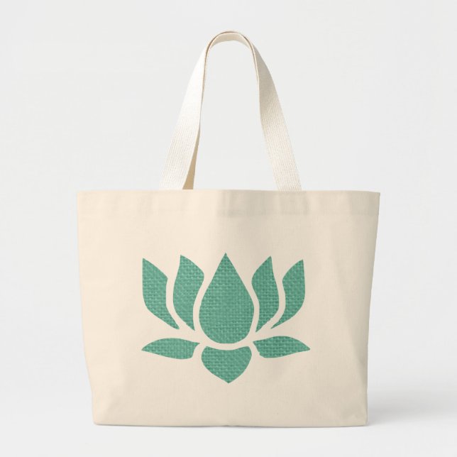 Grand Tote Bag fleur de lotus (Devant)