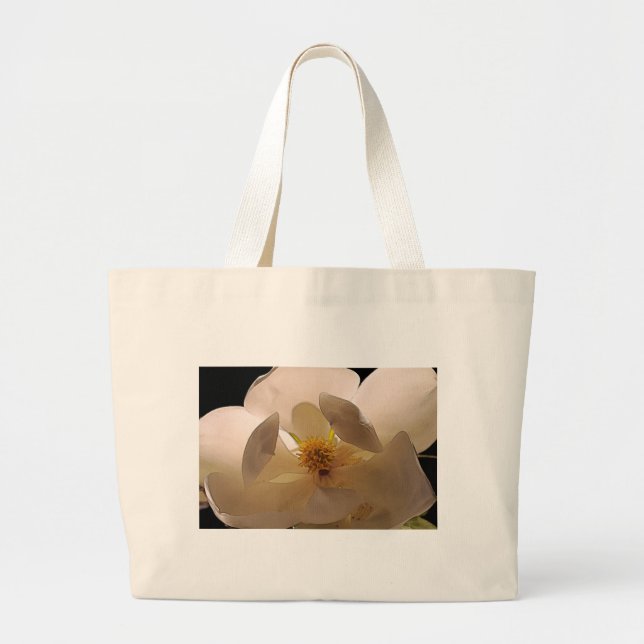 Grand Tote Bag Fleur de magnolia (Devant)