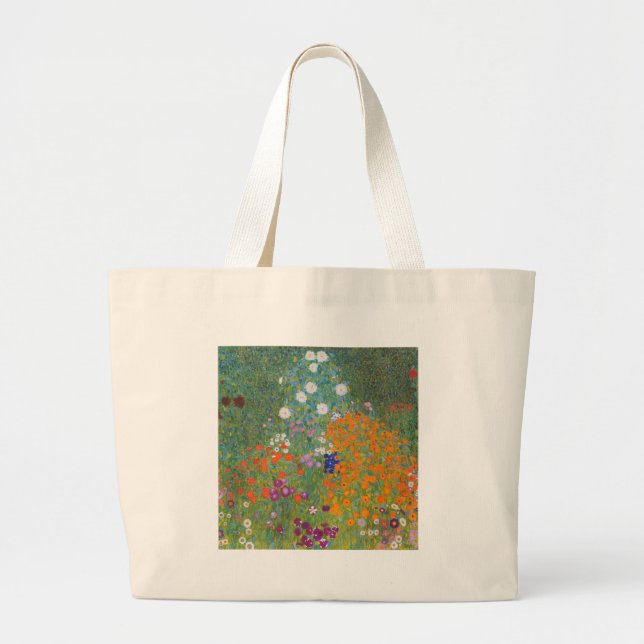 Grand Tote Bag fleur+jardin+klimt+gustav+cottage (Devant)
