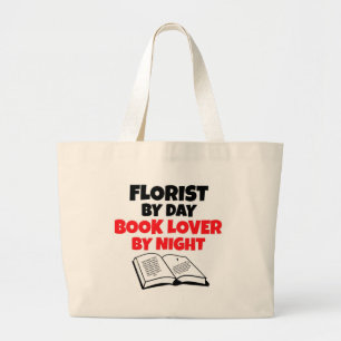 Grand Tote Bag Fleuriste par Day Book Lover by Night