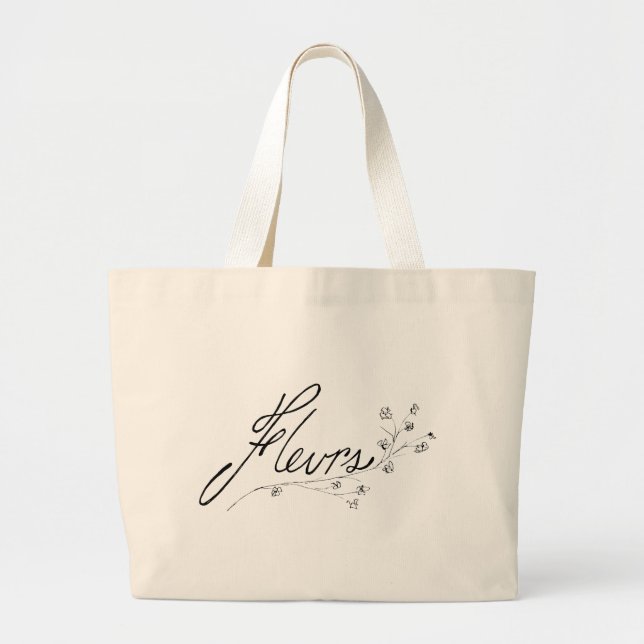 Grand Tote Bag fleurs (Devant)