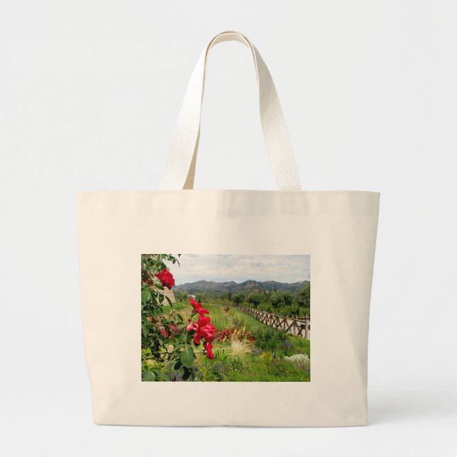 Grand Tote Bag Fleurs chez Castello di Amorosa (Devant)