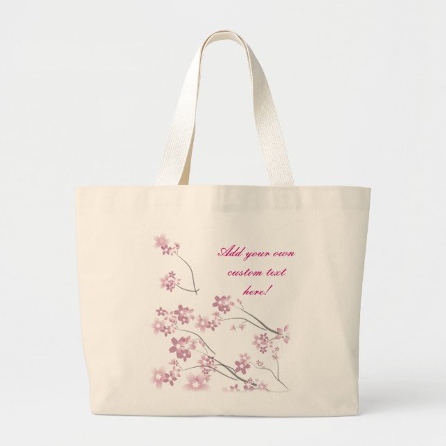 Grand Tote Bag Fleurs de Sakura (Devant)