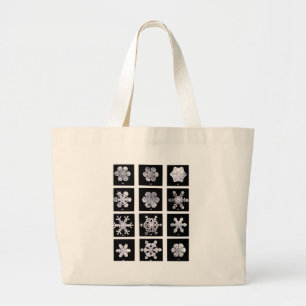Grand Tote Bag Flocons de neige de Wilson Bentley