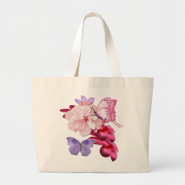 Grand Tote Bag Flore exotique pour maman (Devant)