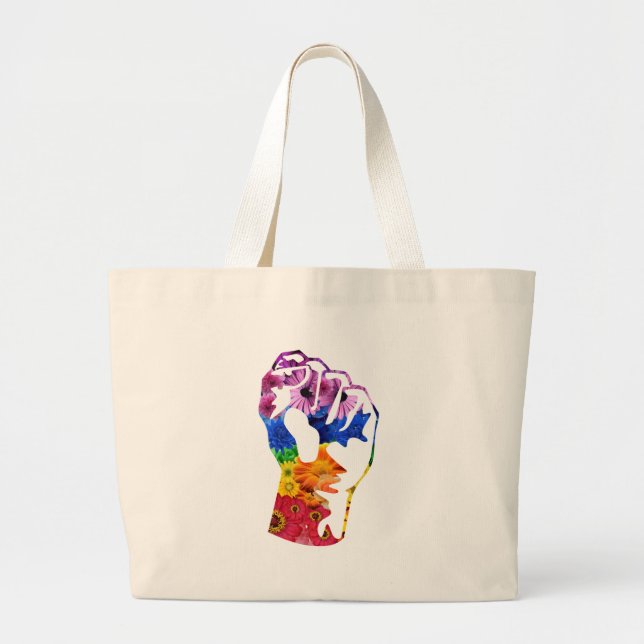 Grand Tote Bag Flower power (Devant)