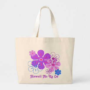 Grand Tote Bag Flower Rain Hawaiian Beach Bags