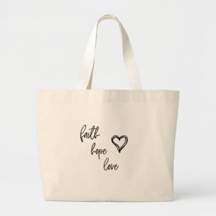 Grand Tote Bag Foi, espoir, amour -