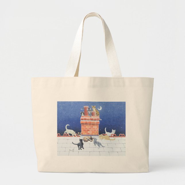 Grand Tote Bag Folie de minuit (Devant)