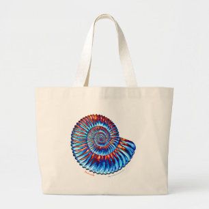 Grand Tote Bag Fossile d'ammonite