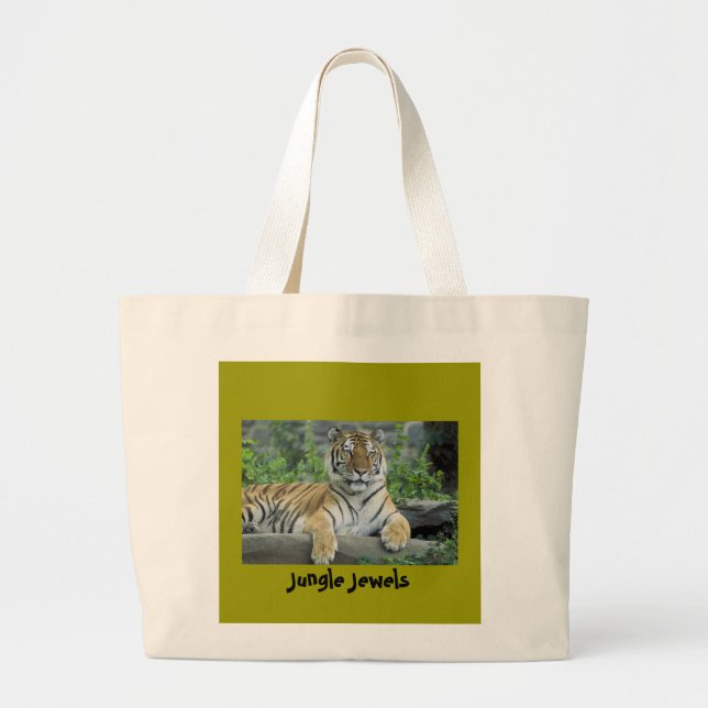 Grand Tote Bag Fourre-tout A Tiger (Devant)